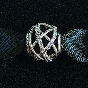 Authentic Retired Pandora Sterling Silver Galaxy Openwork Charm - 791388CZ